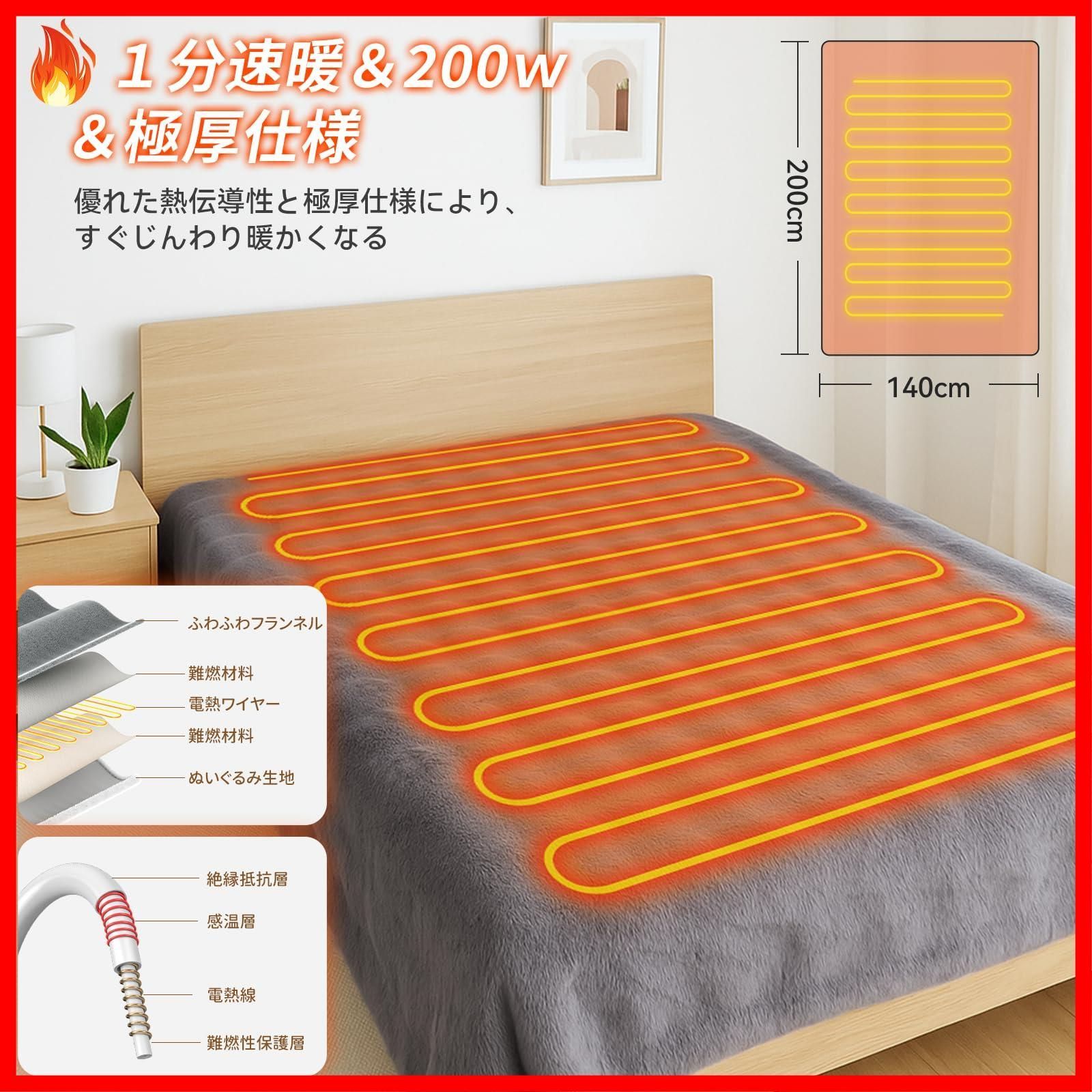 特価商品】6段階温度調節 6段階タイマー設定 ふわふわ 一目瞭然 電気