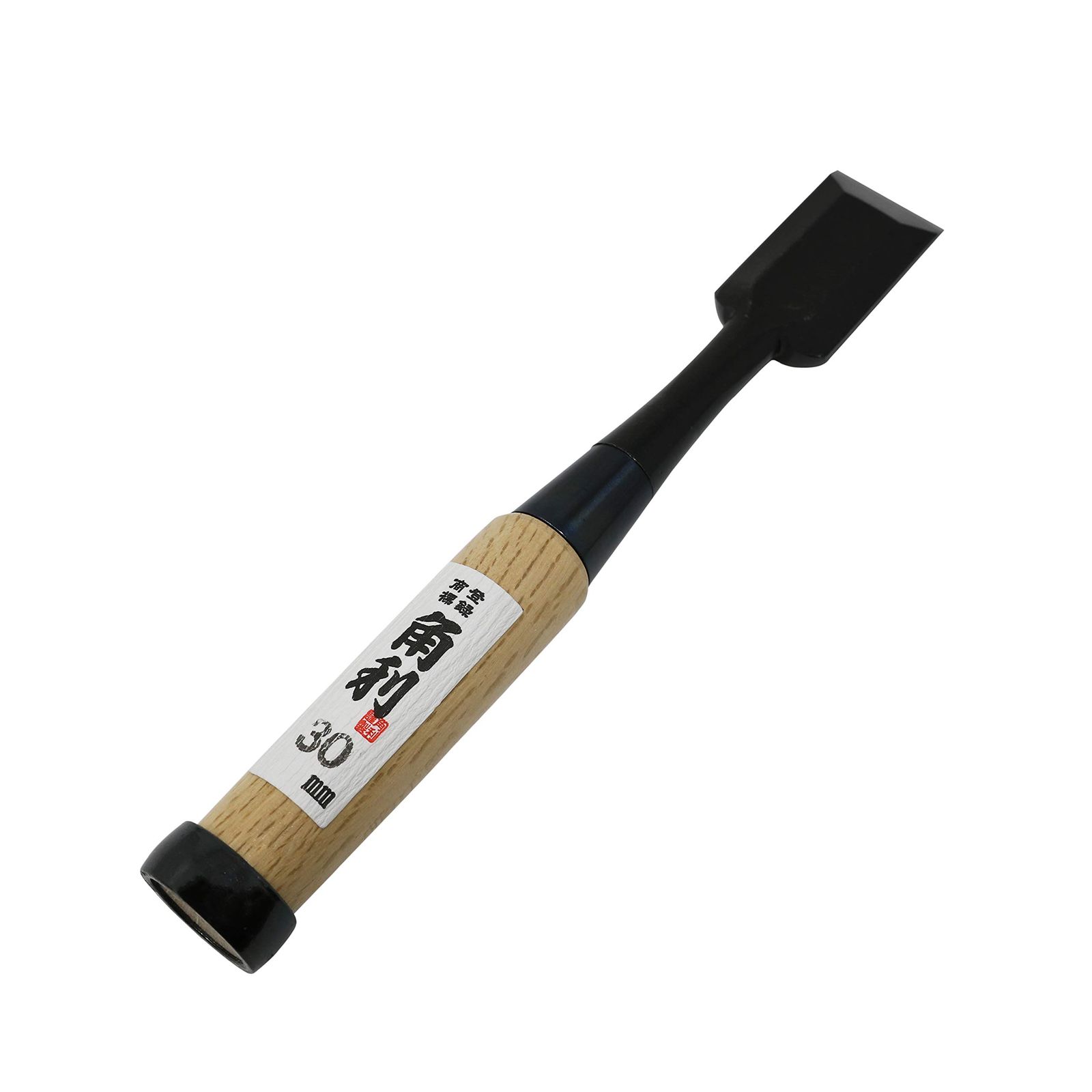 角利 KAKURI 追入のみ 面取 白樫柄 全長215 mm 刃先30 鑿 ノミ DIY 日曜大工 木工 道具 彫り ホゾ穴 41919