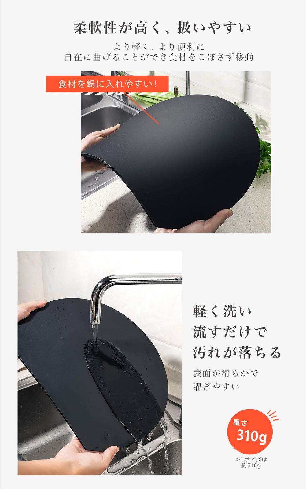  まな板 丸 エラストマー D型 99 9 抗菌x耐熱x両面使用 ブラック L その他 製菓 製パン用品