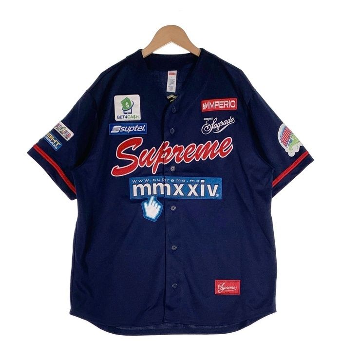 SUPREME シュプリーム 24 SS Chosen One Baseball Jersey 半袖 チョーズンワン ベースボールジャージー シャツ ネイビー Size L