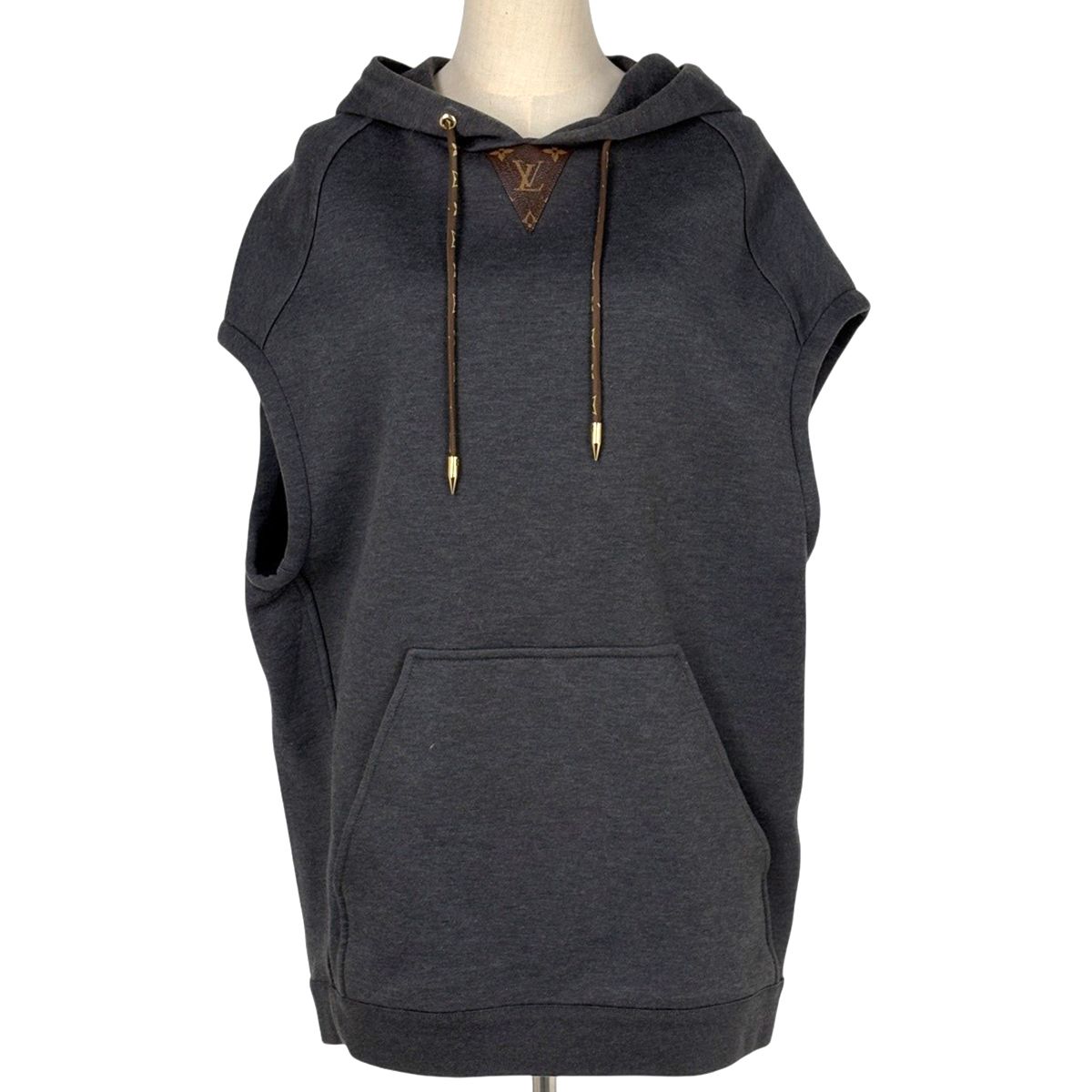 ルイ ヴィトン Louis Vuitton ノースリーブ パーカー モノグラム メンズ トップス スウェット グレー レディース