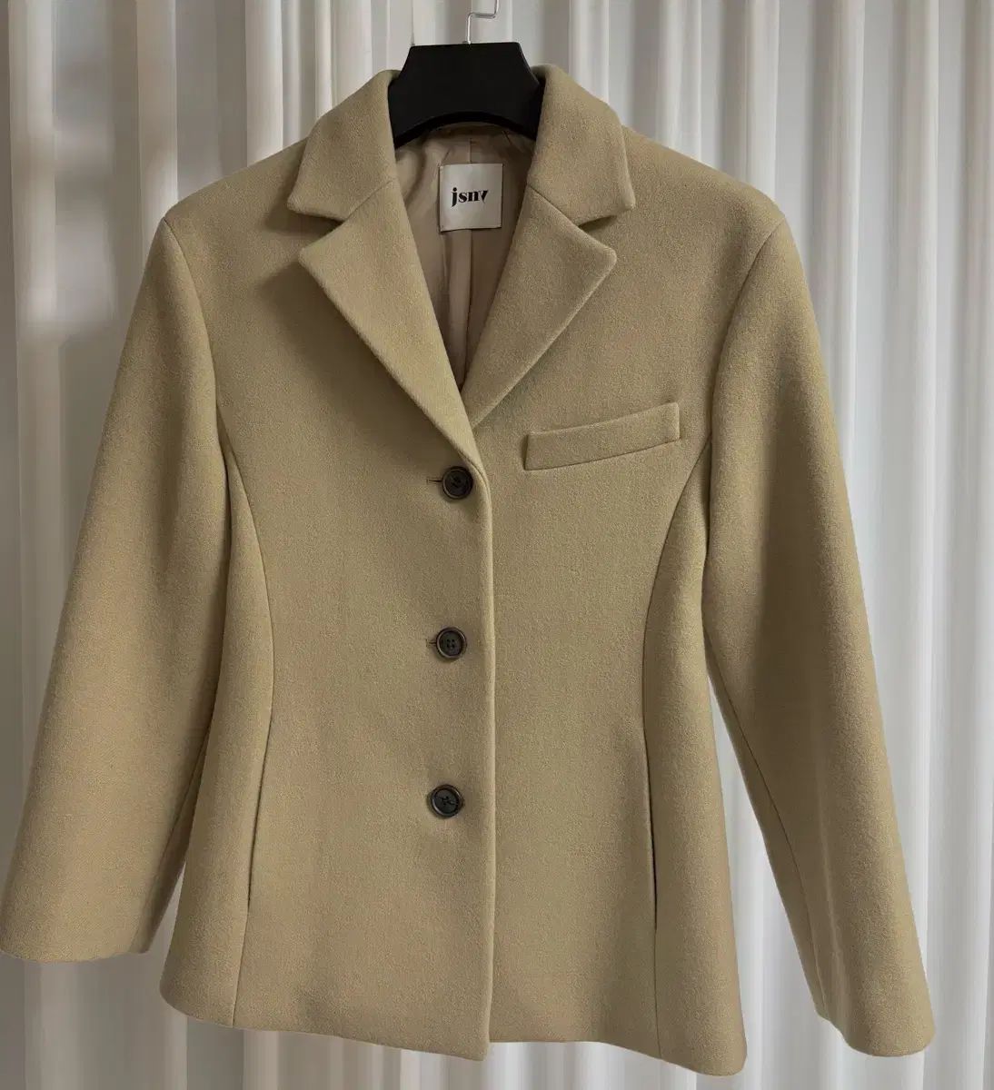 JSNY アワーグラス ウール ブレーザー ベージュ
