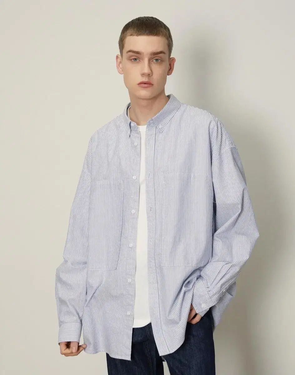 ヘジス メンズ シティーボーイ ストライプ Oxford シャツ 定価 169 000 ウォン