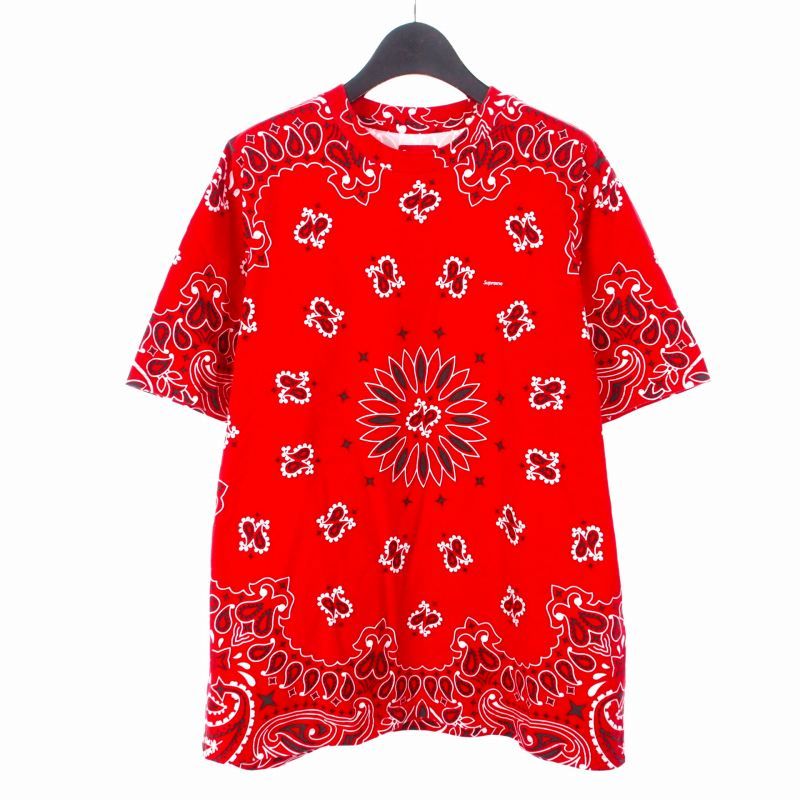 シュプリーム SUPREME 21 SS Small Box Tee Bandana Red スモールボックスロゴ Tシャツ カットソー 半袖 M レッド 赤
