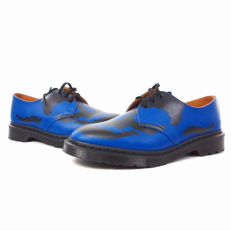 ドクターマーチン DR.MARTENS × シュプリーム SUPREME 1461 Skull 3 Eye Shoe ローファー 靴 UK 8 ブルー ブラック 青 黒