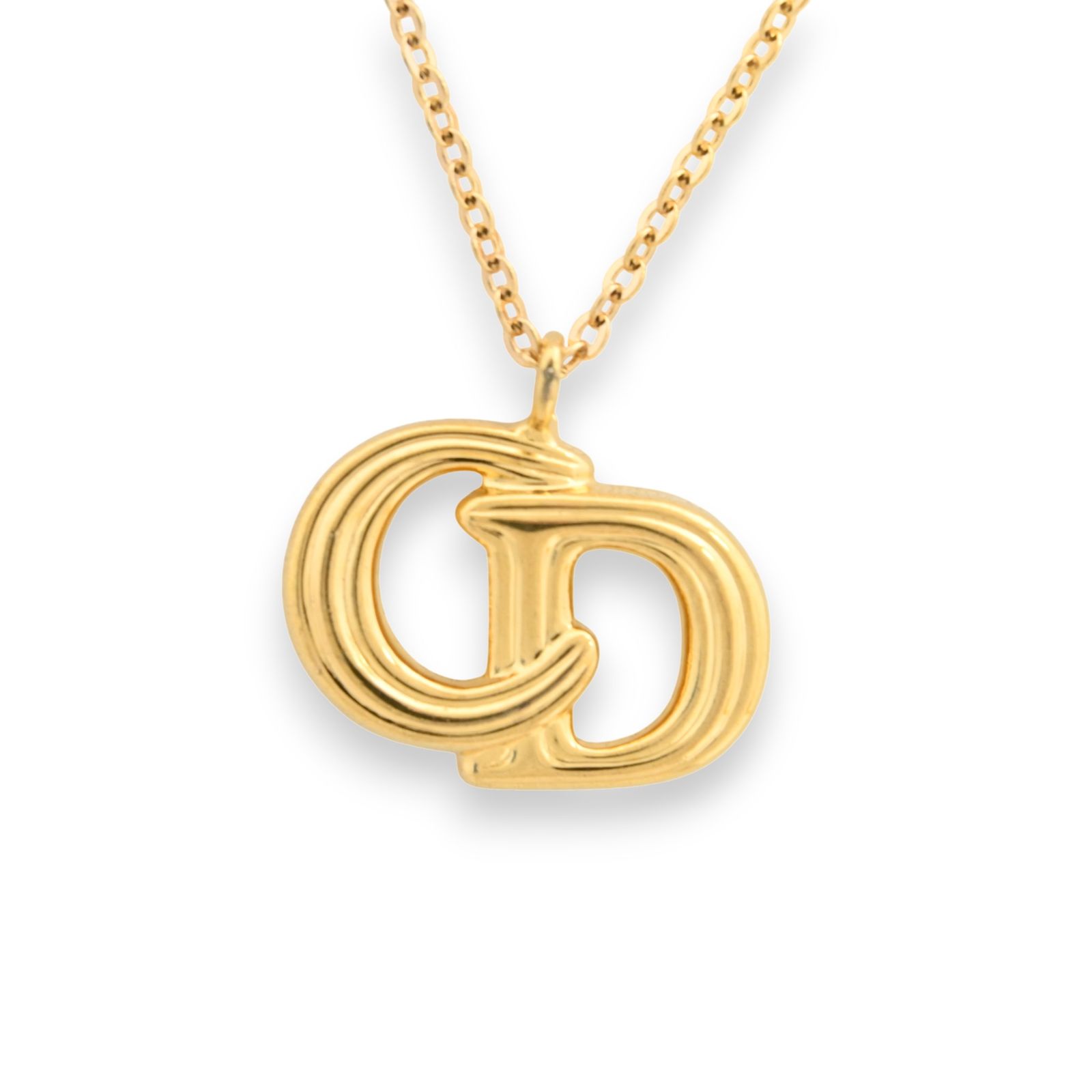 ディオール CDロゴ ネックレス ゴールド Bランク di 8809 bd