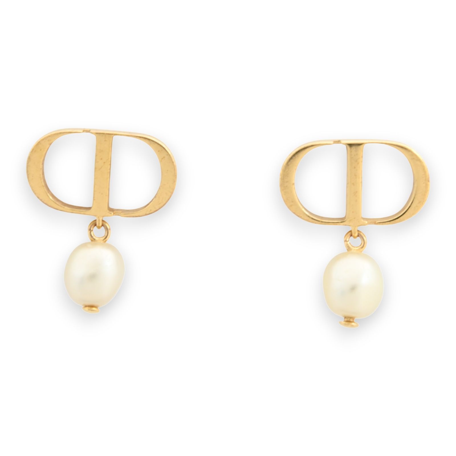 ディオール　PETIT CD パール　ピアス　ゴールド　両耳 ディオール Petit CD プチCD ピアス(両耳用) GP×フェイクパール