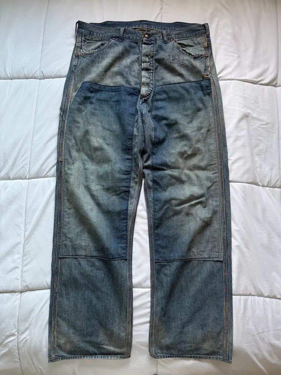 M セントマイケル ダブルニー ペインターデニムパンツ