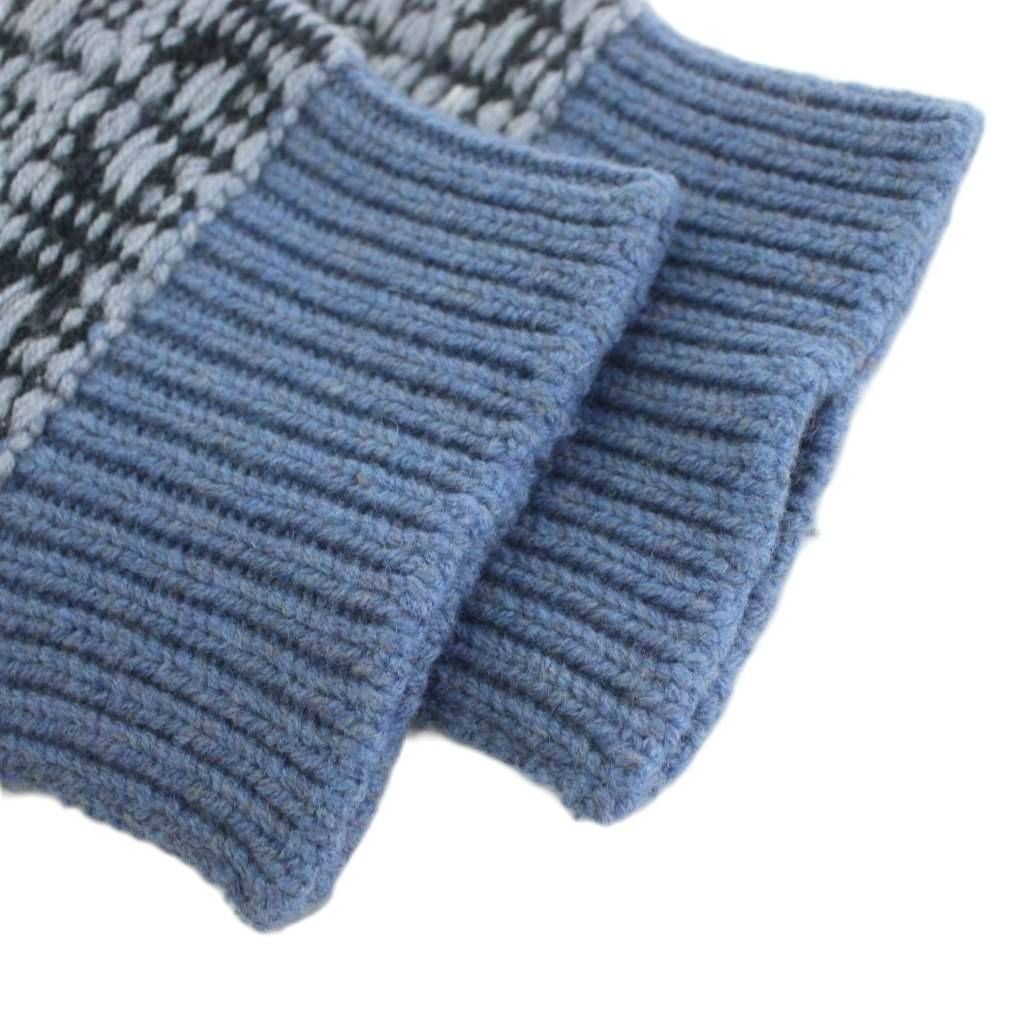 ジバンシィ GIVENCHY ニット セーター 長袖 クルーネック 総柄 青