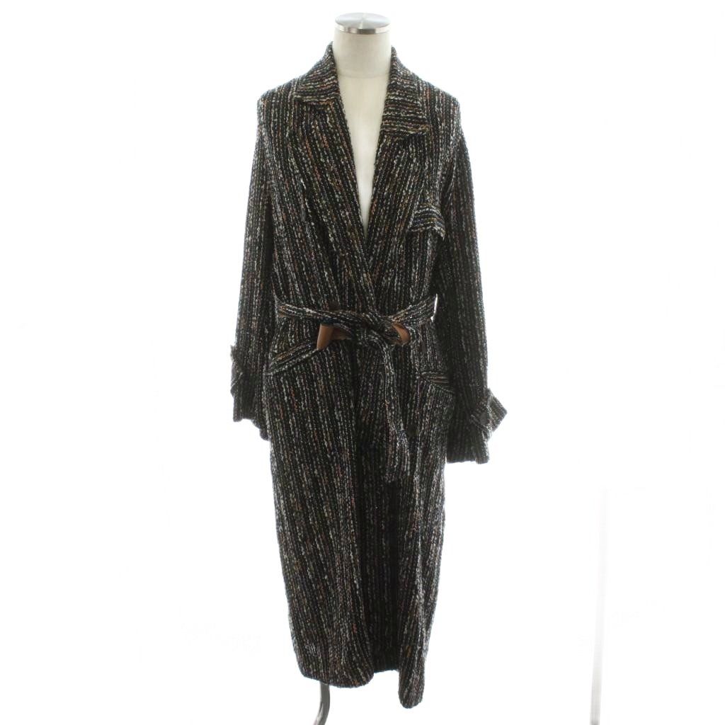 ベッドフォード BED J.W. FORD Raschel lace coat コート ロング丈 スパンコール アウター 1 黒 ブラック 21 SS-B-CT 01 |AN 24