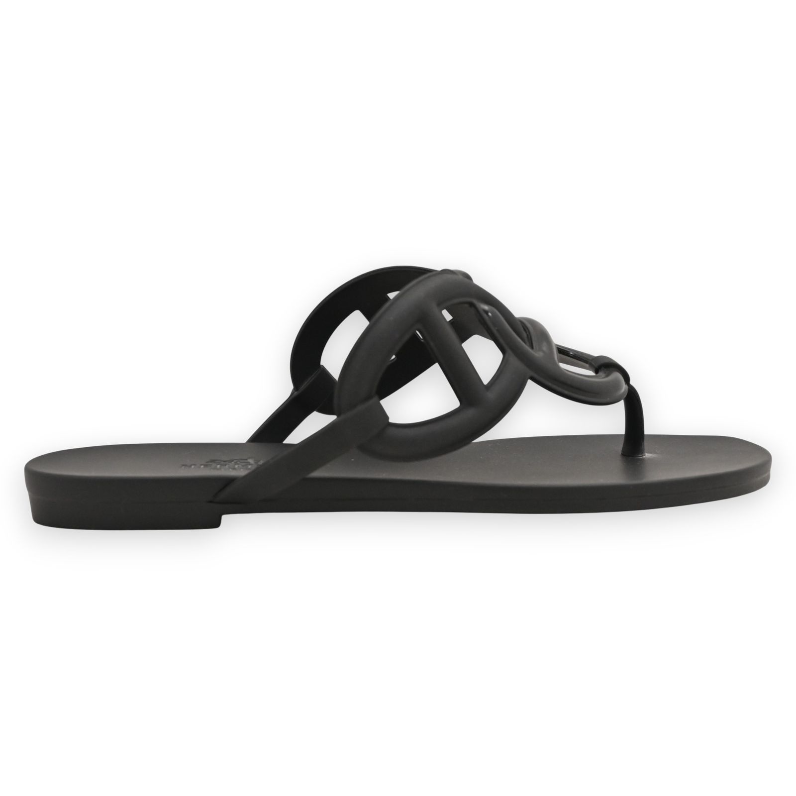 エルメス エジェリ サンダル シェーヌダンクル ブラック Aランク