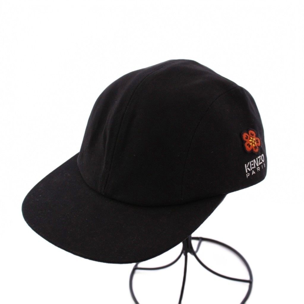 ケンゾー KENZO Boke Flower Crest ベースボールキャップ 野球帽 U 黒 |KH