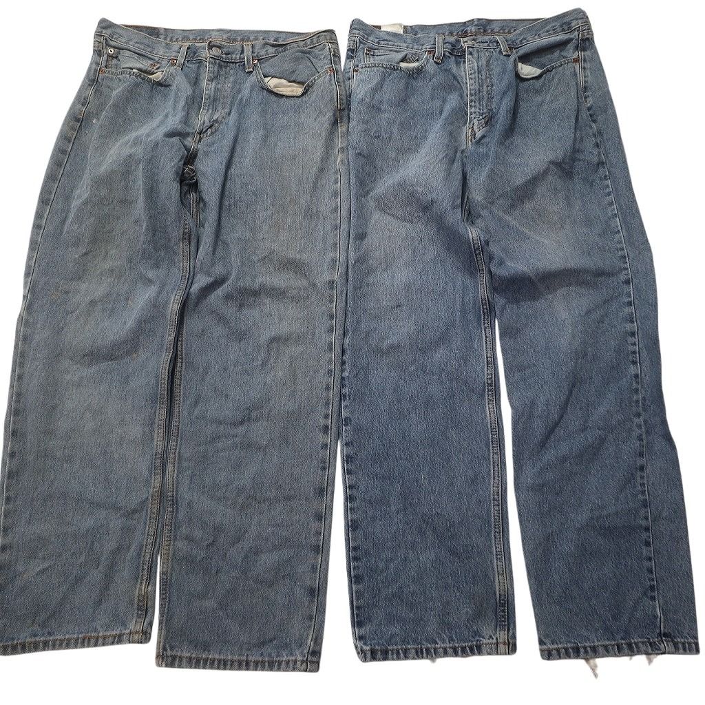 古着卸 まとめ売り リーバイス 550 デニム パンツ セット メンズ 35 |36 インディゴブルー ペインティング アメカジ 古着 ND 3238