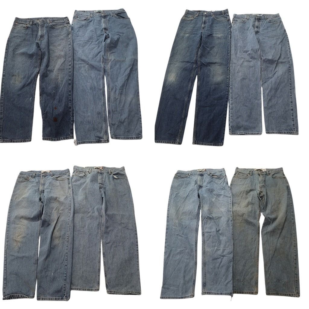 古着卸 まとめ売り リーバイス 550 デニム パンツ セット メンズ 36 ペインティング テーパード アメカジ 古着 ND 3230