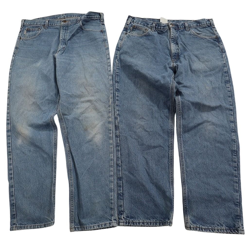  古着卸 まとめ売り カーハート Carhartt デニム パンツ セット メンズ 36 |38 インディゴブルー ストレート 古着 ND 3335 その他 メンズ