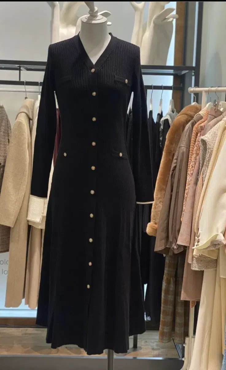 DEWL Vネック ロング ニットONE PIECE