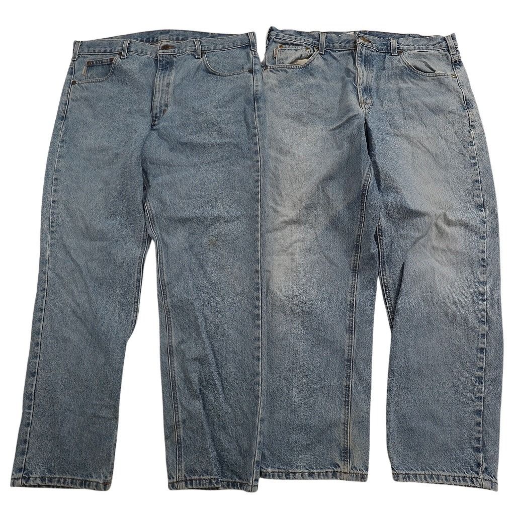  古着卸 まとめ売り カーハート Carhartt デニム パンツ セット メンズ 38 |40 ペンキ FRシリーズ インディゴブルー 古着 ND 3334 その他 メンズ