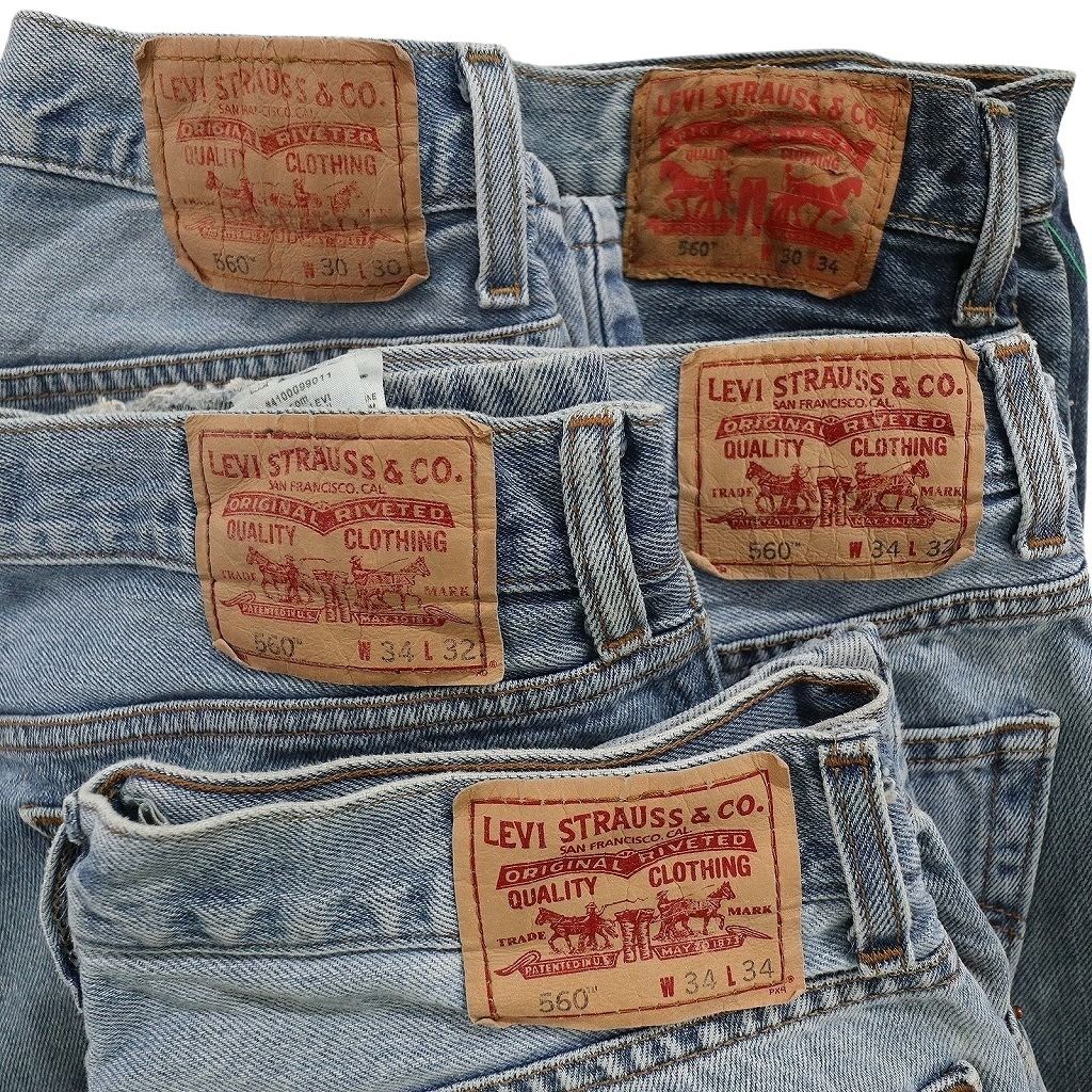  古着卸 まとめ売り リーバイス 560 デニム パンツ セット メンズ 30 |34 ワイド テーパード フェード 古着 ND 3332 その他 メンズ