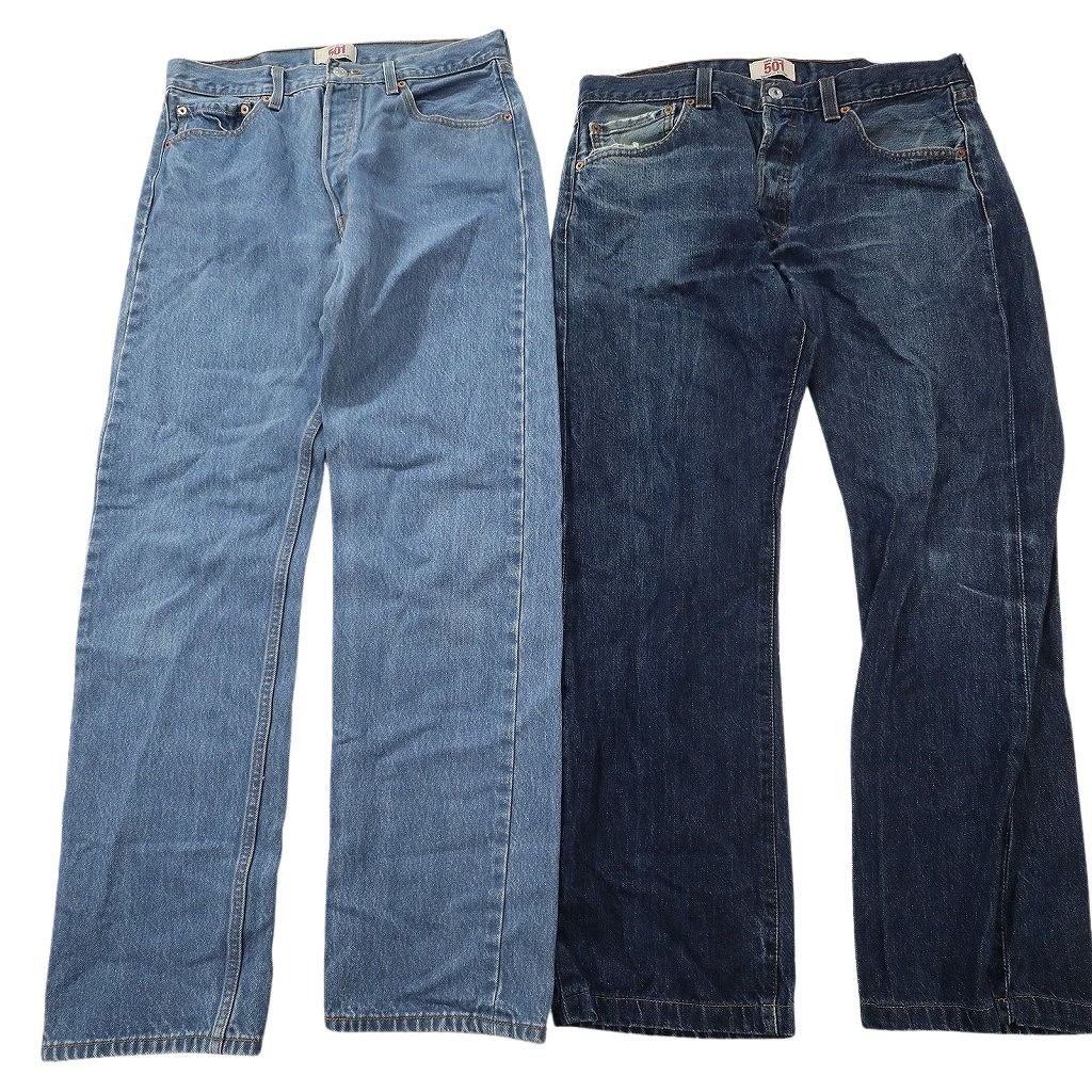  古着卸 まとめ売り リーバイス 501 デニム パンツ セット メンズ 33 |34 インディゴブルー フェード アメカジ 古着 ND 3255 その他 メンズ