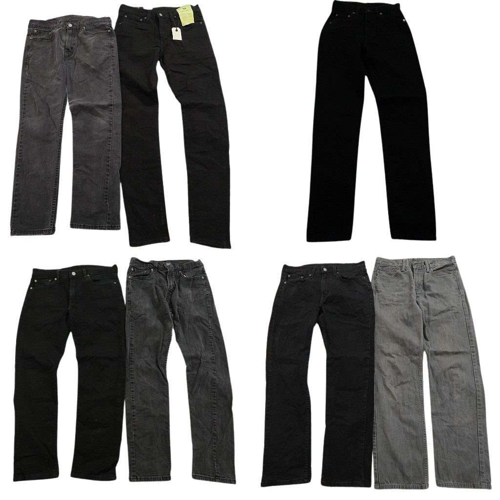 古着卸 まとめ売り リーバイス 品番MIX ブラック デニム パンツ セット メンズ 28 |30 |31 |32 502 514 スキニー 古着 ND 3329