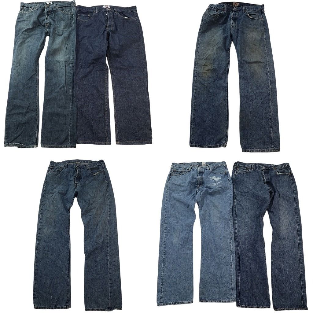 古着卸 まとめ売り リーバイス 501 デニム パンツ セット メンズ 38 |40 ペインティング ボタンフライ アメカジ 古着 ND 3246