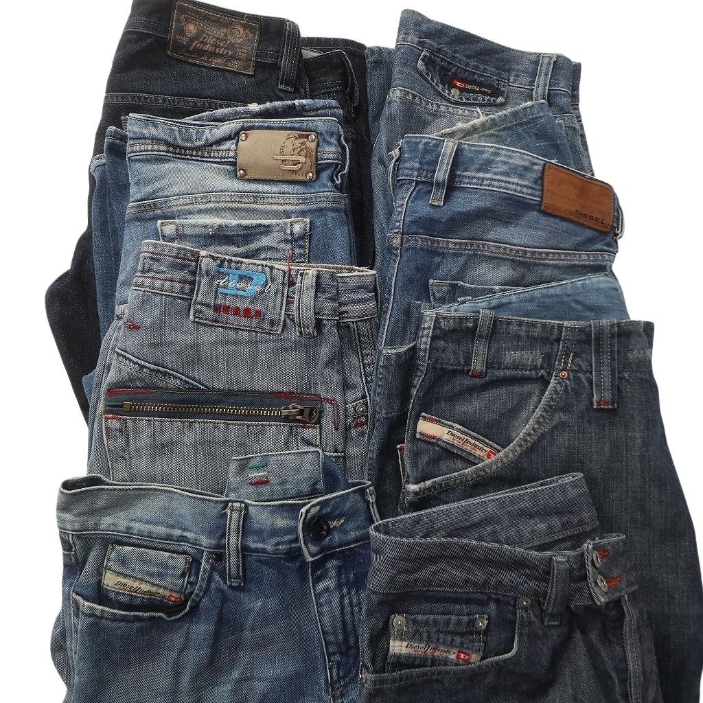 古着卸 まとめ売り ディーゼル DIESEL デニム パンツ 8枚セット