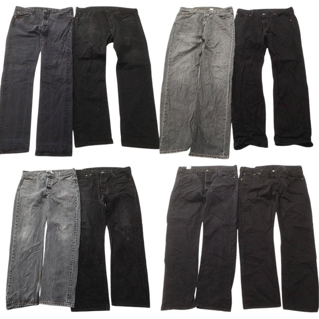 古着卸 まとめ売り リーバイス 501 ブラックデニム パンツ セット メンズ 40 |38 ペインティング アメカジ 古着 ND 3264