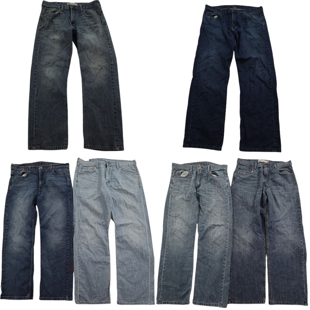 古着卸 まとめ売り リーバイス 569 デニム パンツ セット メンズ 36 |34 |33 |32 インディゴブルー アメカジ 古着 ND 3292