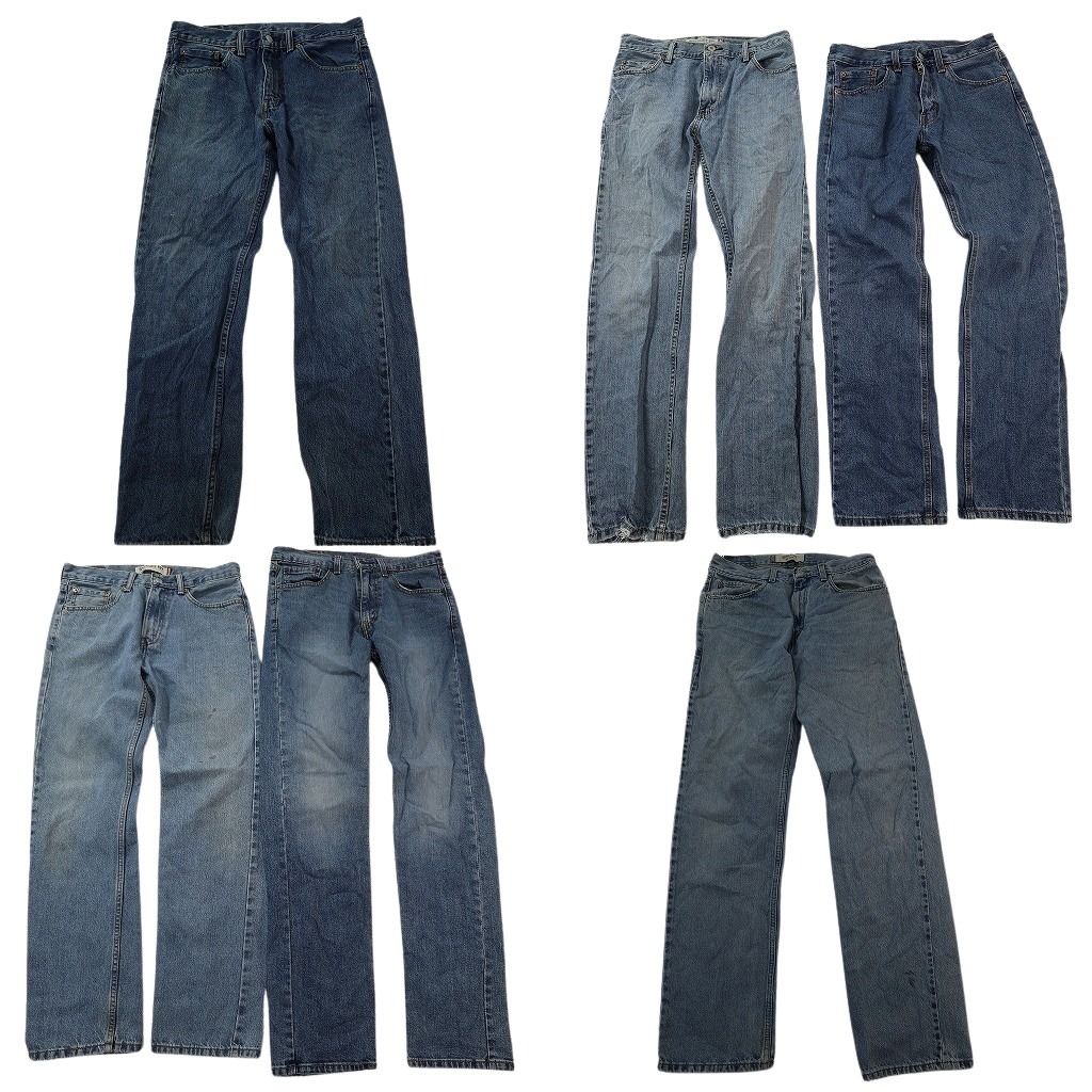 古着卸 まとめ売り リーバイス 505 デニム パンツ セット メンズ 30 |31 |32 フェード インディゴブルー アメカジ 古着 ND 3358