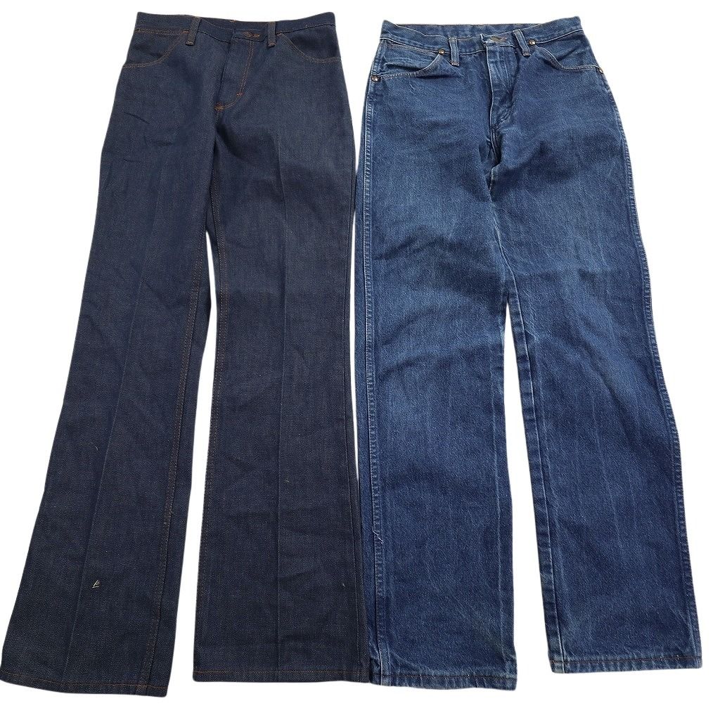 古着卸 まとめ売り Wrangler ラングラー デニム パンツ セット メンズ 32 |31 |30 |29 |28 インディゴブルー 茶色 古着 ND 3289
