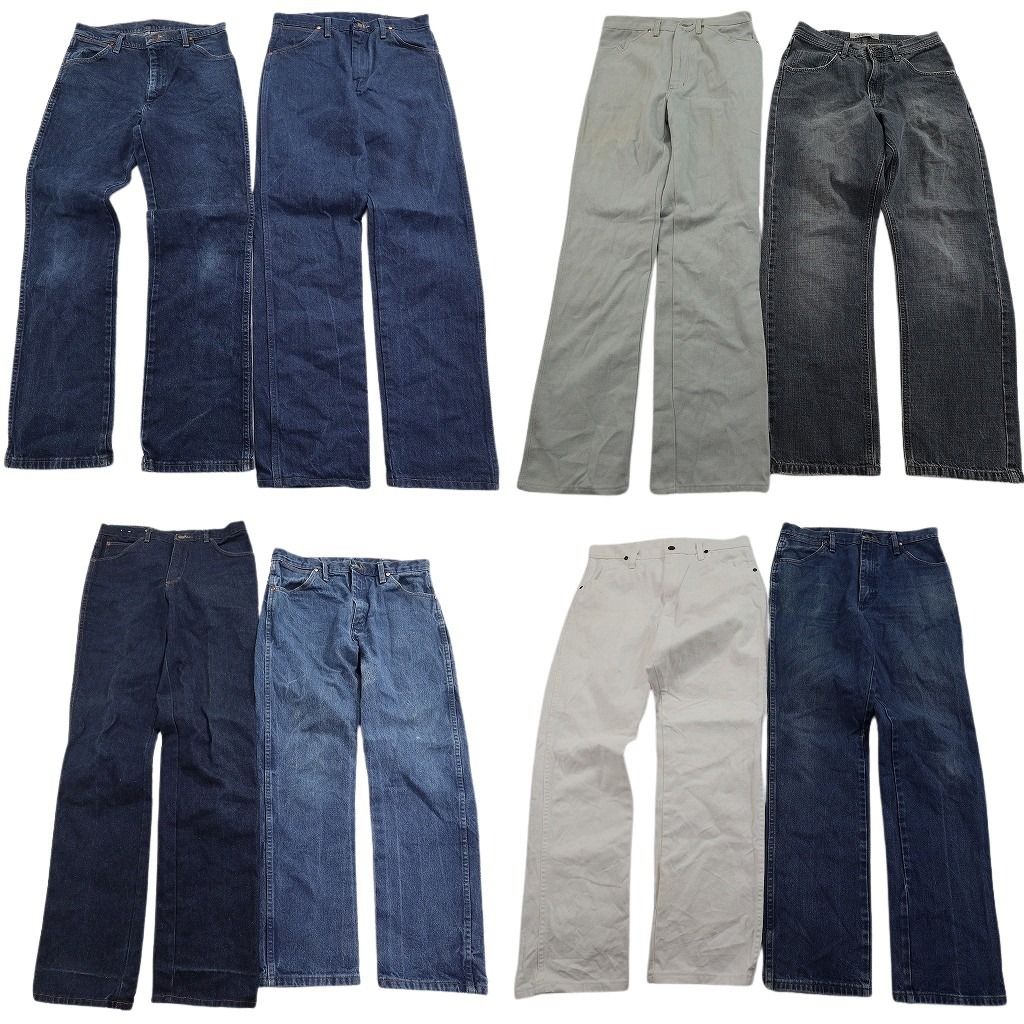 古着卸 まとめ売り Wrangler ラングラー デニム パンツ セット メンズ 32 ホワイト 古着 ND 3288
