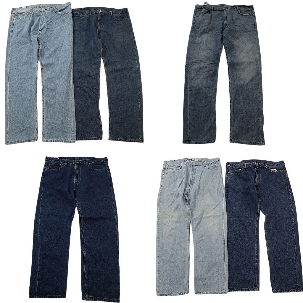 古着卸 まとめ売り リーバイス 505 デニム パンツ セット メンズ 40 |42 |44 インディゴブルー アメカジ フェード 古着 ND 3343
