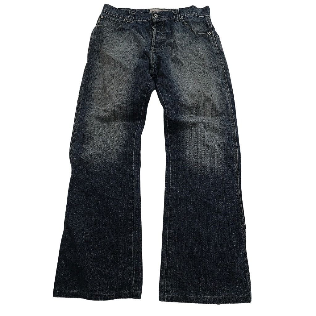 古着卸 まとめ売り 縦落ち デニム パンツ セット メンズ 34 |35 ヒゲ インディゴブルー 裾ファスナー 古着 ND 3309