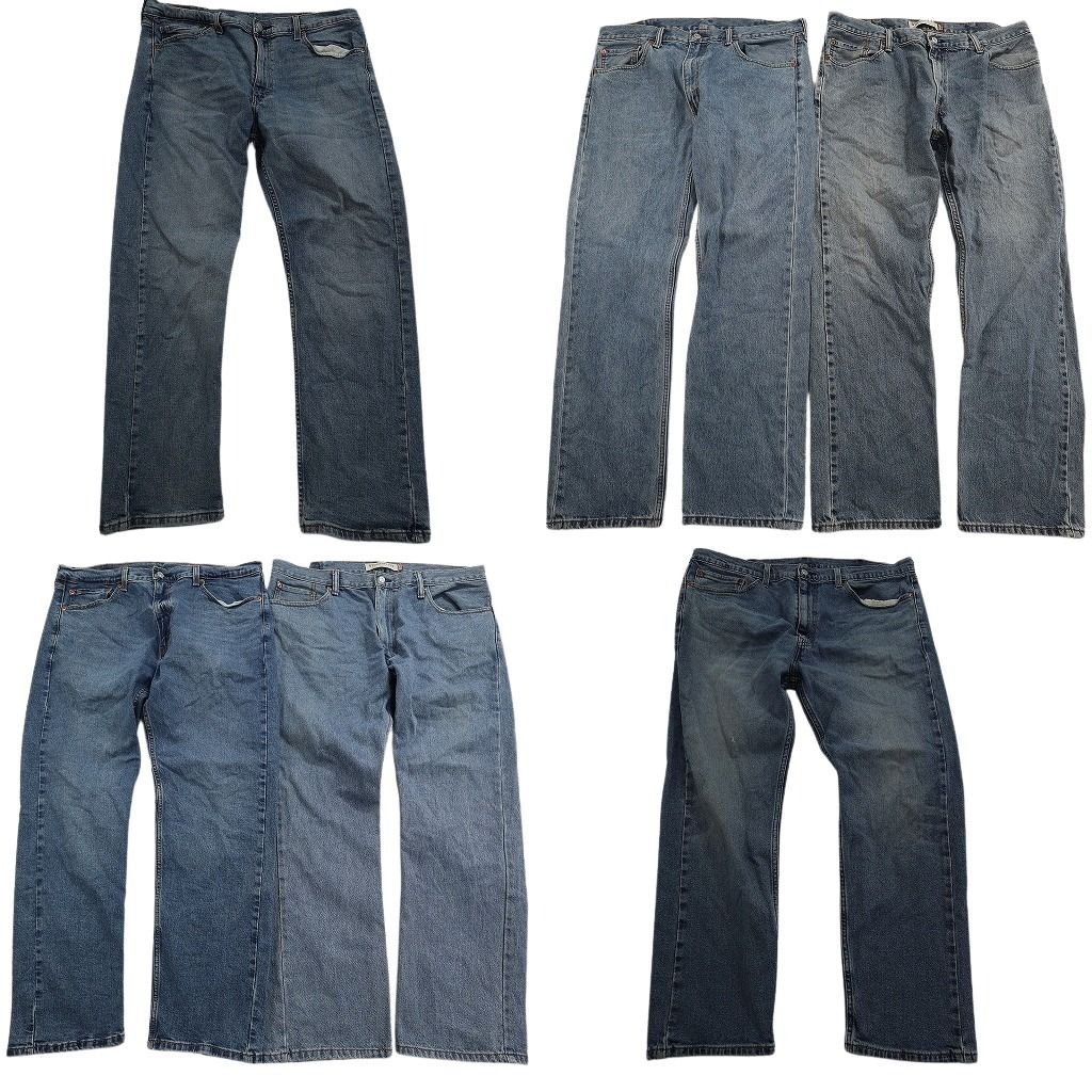 古着卸 まとめ売り リーバイス 505 デニム パンツ セット メンズ 38 インディゴブルー ヒゲ アメカジ 古着 ND 3303