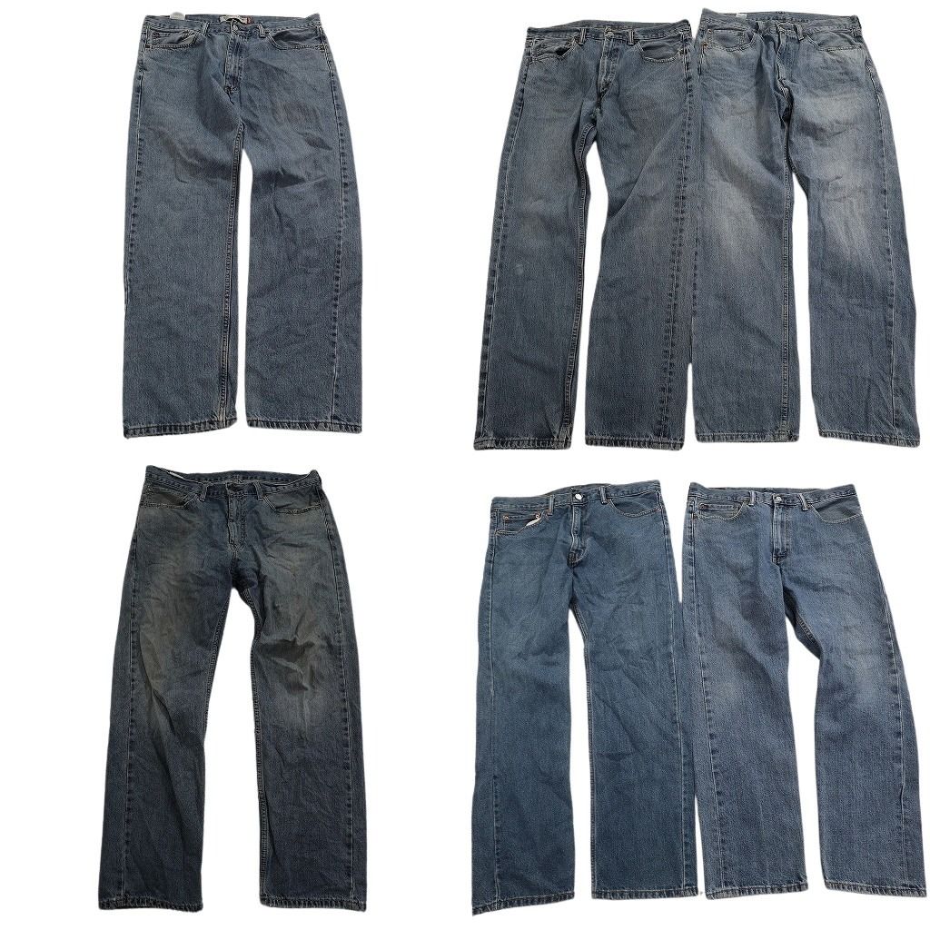 古着卸 まとめ売り リーバイス 505 デニム パンツ セット メンズ 36 インディゴブルー ヒゲ アメカジ 古着 ND 3301