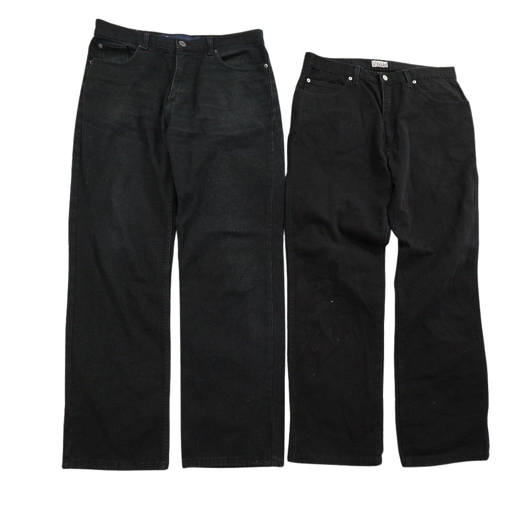  古着卸 まとめ売り ブラックデニム パンツ セット メンズ 36 |38 アメカジ ヒゲ ストレート 古着 ND 3380 その他 メンズ