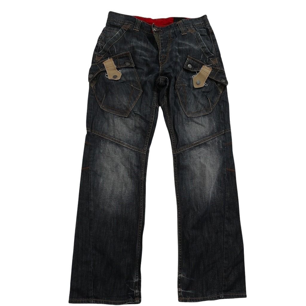 古着卸 まとめ売り デニム カーゴ パンツ セット メンズ 40 |38 |36 |34 インディゴブルー ブラック ワーク 古着 ND 3376