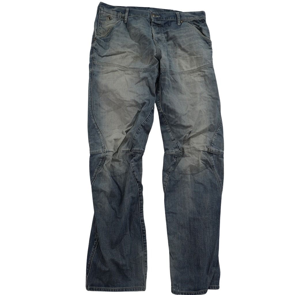 古着卸 まとめ売り G-STAR RAW デニム パンツ セット メンズ 38 |36 |34 インディゴブルー ホワイト ダブルニー 古着 ND 3372