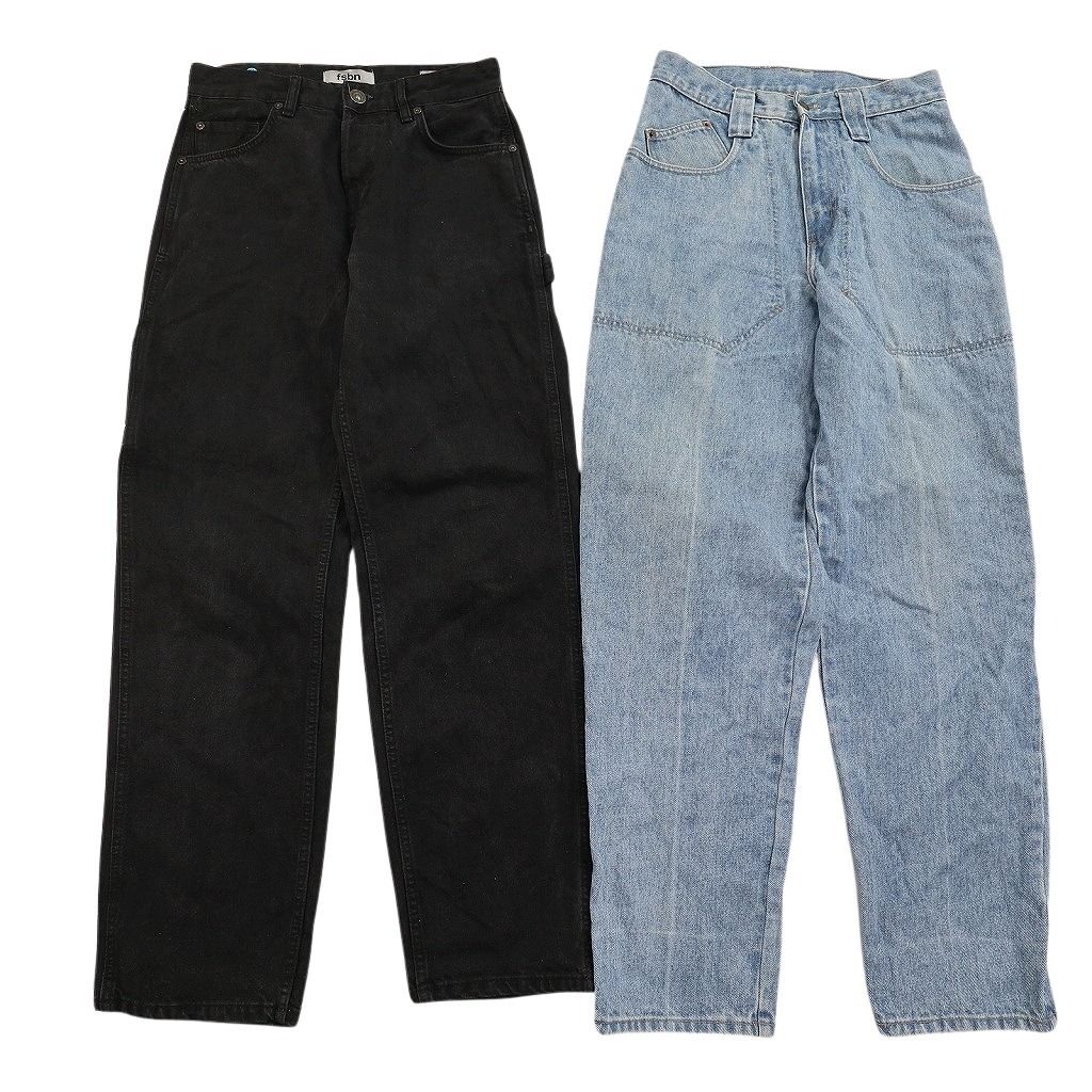 古着卸 まとめ売り ペインターデニム パンツ セット メンズ 32 |29 リーバイス ラングラー トミー ブラック 古着 ND 3368