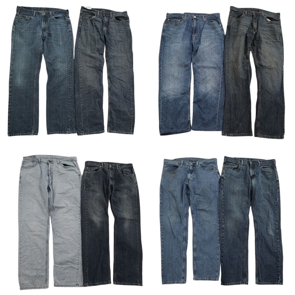 古着卸 まとめ売り リーバイス 559 デニム パンツ セット メンズ 36 |34 アメカジ ヒゲ インディゴブルー 古着 ND 3363