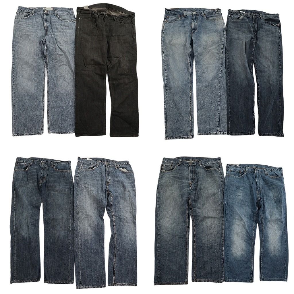 古着卸 まとめ売り リーバイス 559 デニム パンツ セット メンズ 38 |36 インディゴブルー ブラック ヒゲ アメカジ 古着 ND 3362