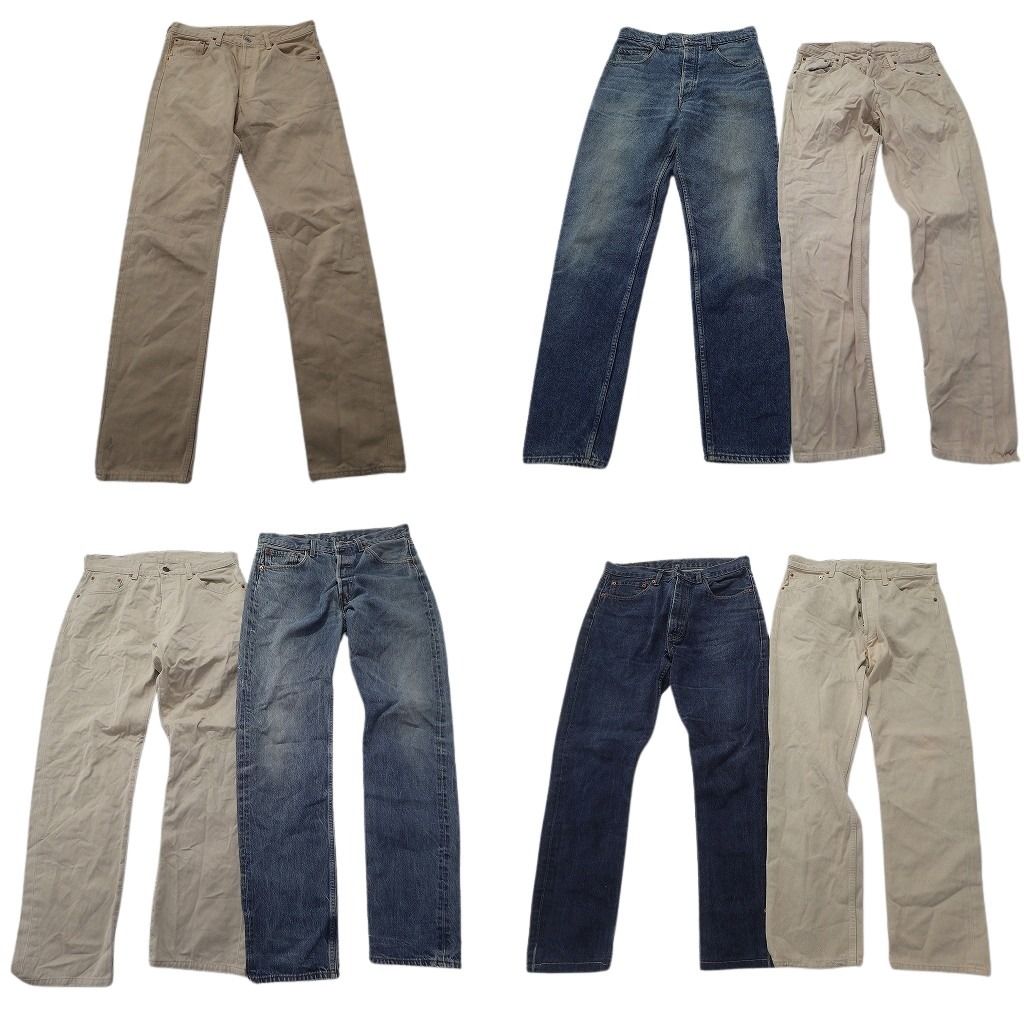 古着卸 まとめ売り ユーロ リーバイス デニム パンツ セット メンズ 34 |33 551 531 501 517 534 白タブ 古着 ND 3388