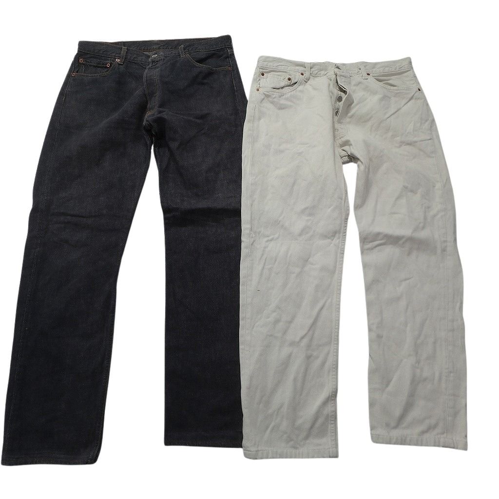  古着卸 まとめ売り ユーロ リーバイス デニム パンツ セット メンズ 38 |36 501 614 507 オレンジタブ ホワイト 古着 ND 3387 その他 メンズ