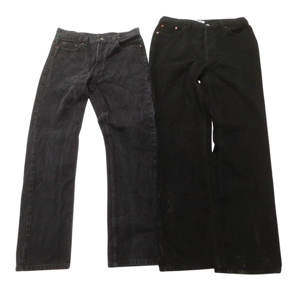 古着卸 まとめ売り ブラックデニム パンツ セット メンズ 30 |31 |32 ヒゲ アメカジ 古着 ND 3385