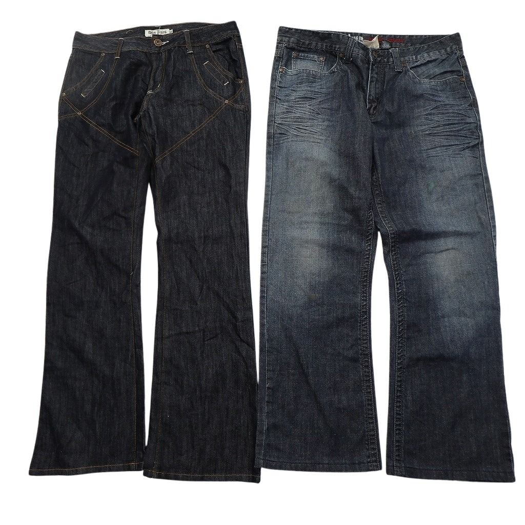 古着卸 まとめ売り デニム パンツ MIX セット メンズ 34 |35 インディゴブルー ホワイト ブラック 古着 ND 3412
