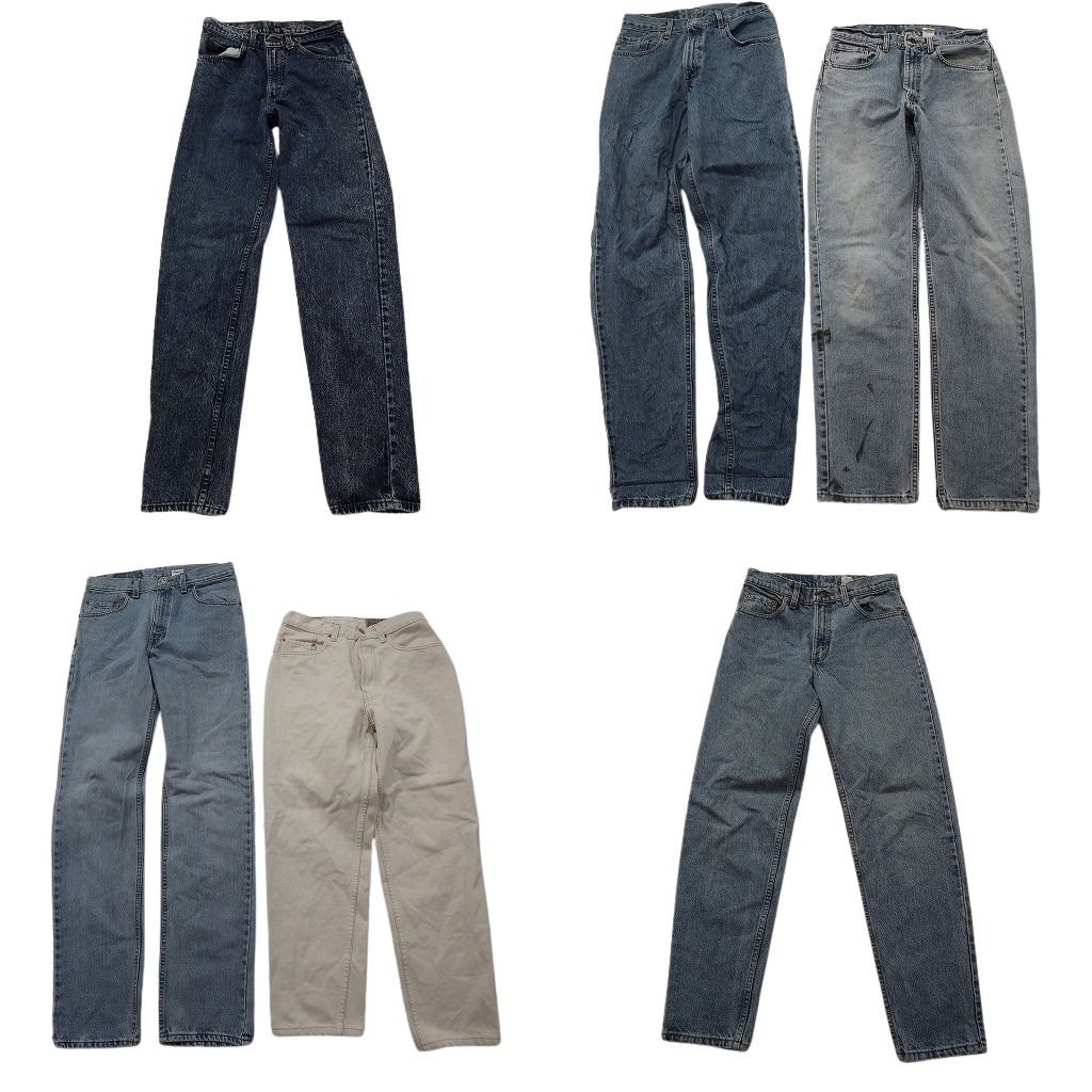 古着卸 まとめ売り リーバイス デニム パンツ セット メンズ 31 |30 |29 560 550 554 インディゴブルー ホワイト ND 3407