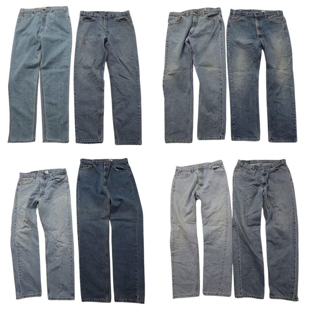 古着卸 まとめ売り リーバイス デニム パンツ セット メンズ 36 505 550 インディゴブルー アメカジ 古着 ND 3402
