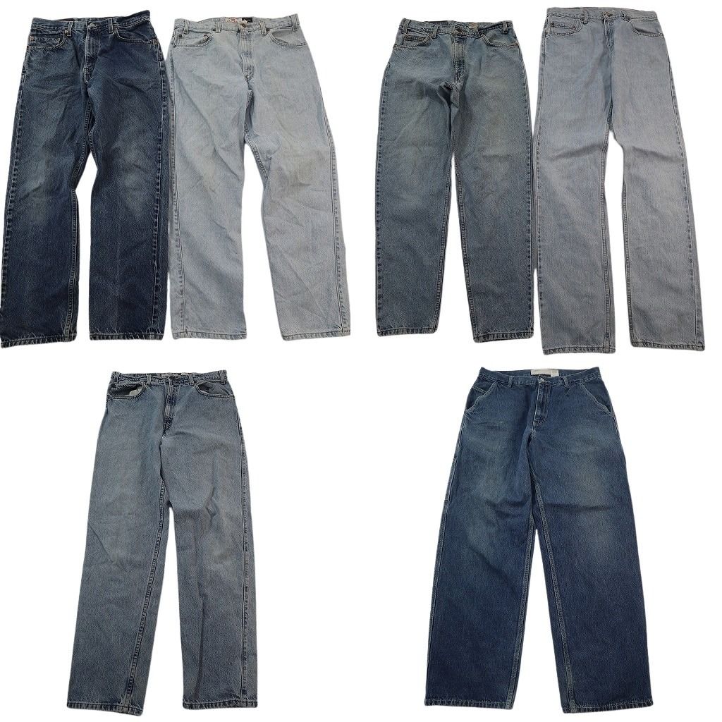 古着卸 まとめ売り リーバイス 紙タグ デニム パンツ セット メンズ 34 505 550 インディゴブルー アメカジ 古着 ND 3438