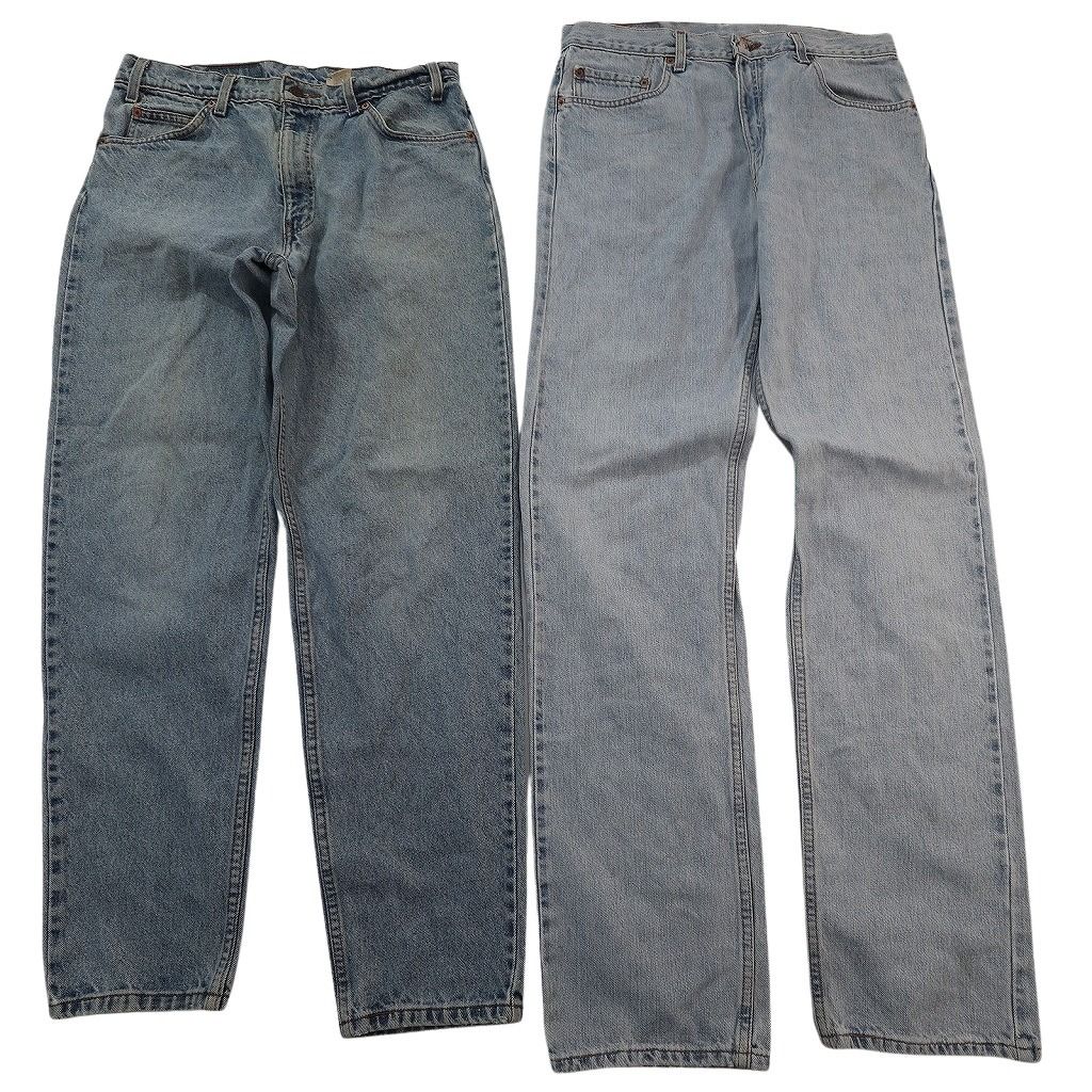 古着卸 まとめ売り リーバイス 紙タグ デニム パンツ セット メンズ 34 505 550 インディゴブルー アメカジ 古着 ND 3438