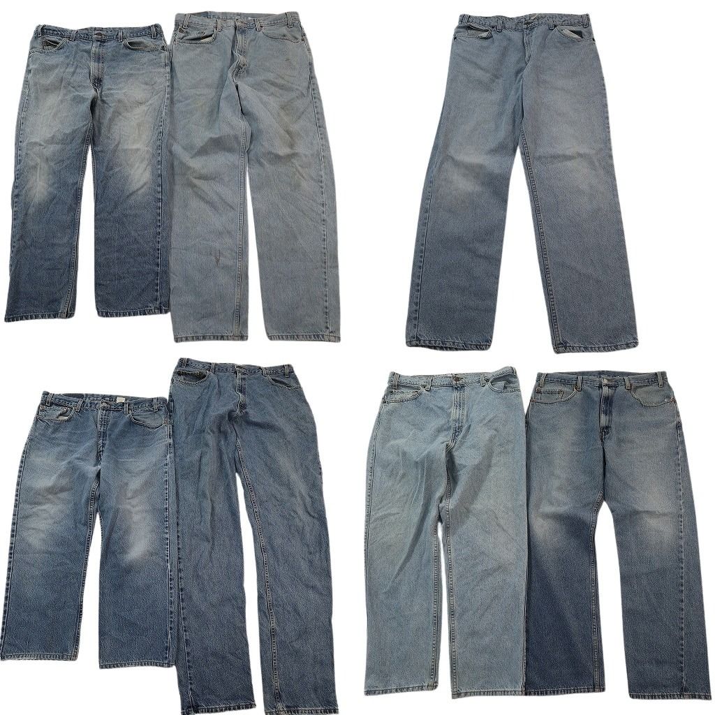 古着卸 まとめ売り リーバイス 紙タグ デニム パンツ セット メンズ 38 505 550 540 545 インディゴブルー 古着 ND 3434